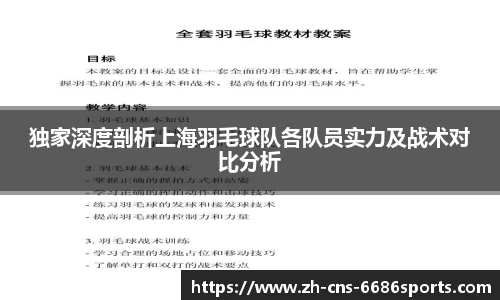独家深度剖析上海羽毛球队各队员实力及战术对比分析